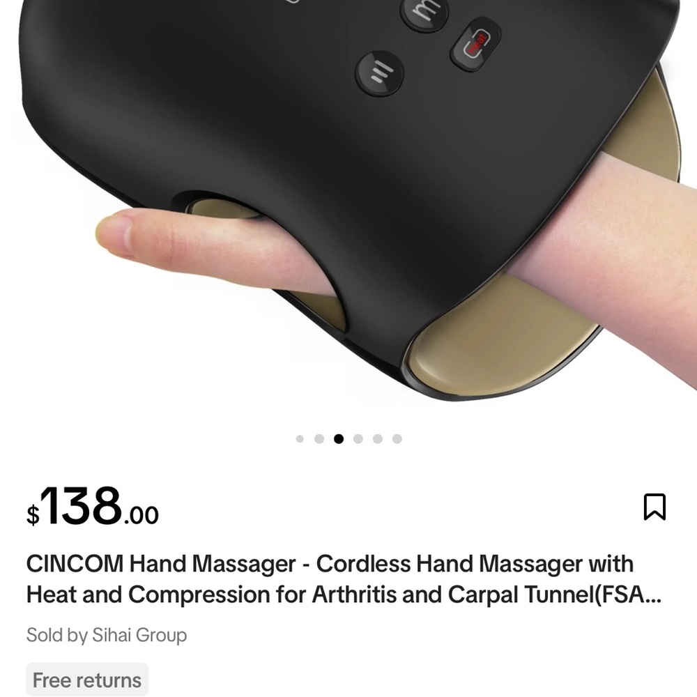 Black Hand Massager and heat